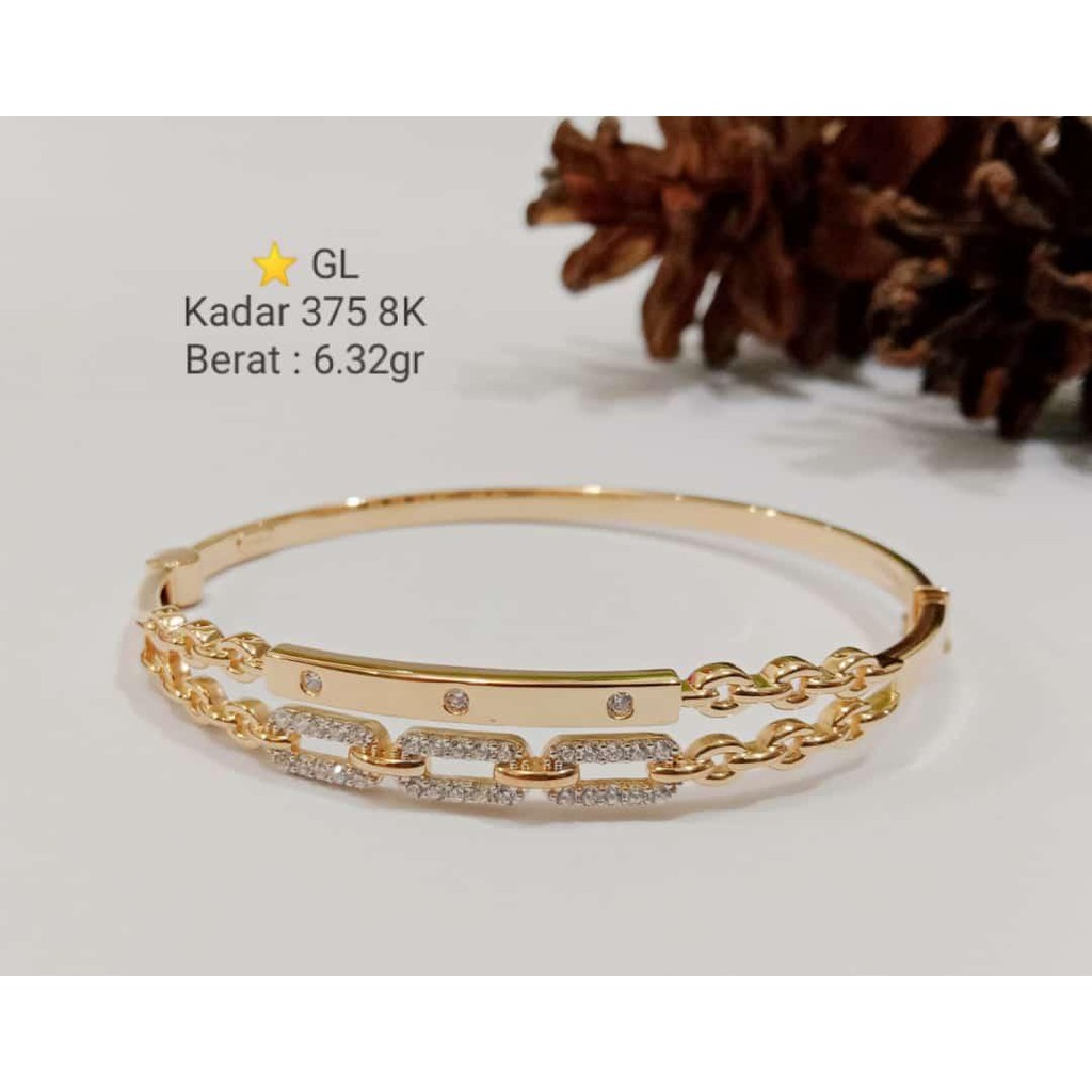 Gelang UBS gold kadar 375 fashion emas asli kasandra