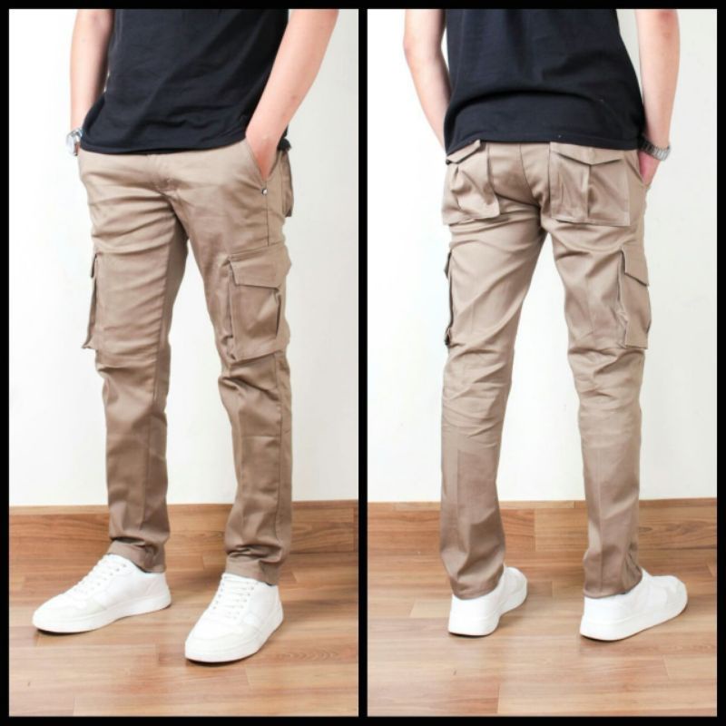 Celana Cargo Panjang Pria Slimfit Original Jumbo 27-38 Terbaru Loreng Army Ufc Terlaris Clana Cowok Kargo Kimpol Termurah Terhits