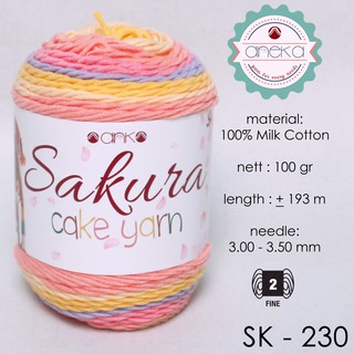  KATALOG  Benang  Rajut  Katun  Susu  Sakura  Cake Yarn 