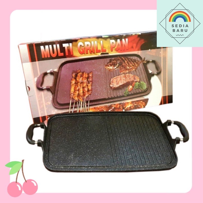 Multi grill pan Alat Panggangan Sate Steak Panggangan Sosis Grill pan Suggo