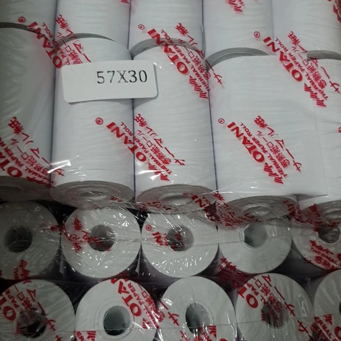 

KERTAS THERMAL OTANI uk. 57x31 / 57 x 30 / 58 x 31 mm per dus isi 100 Star Seller Termurah