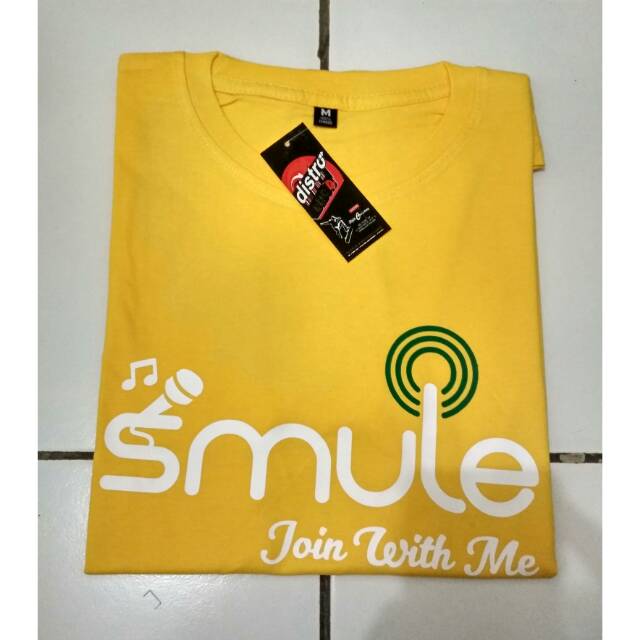 Kaos tshirt distro smule kaos smule kaos musik music kaos custom smule lengan pendek kuning