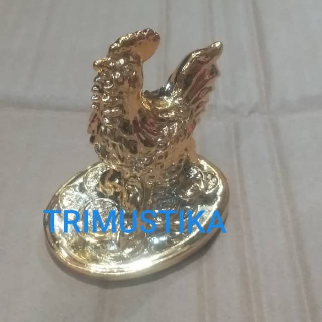 Patung Shio Ayam Emas Fiber