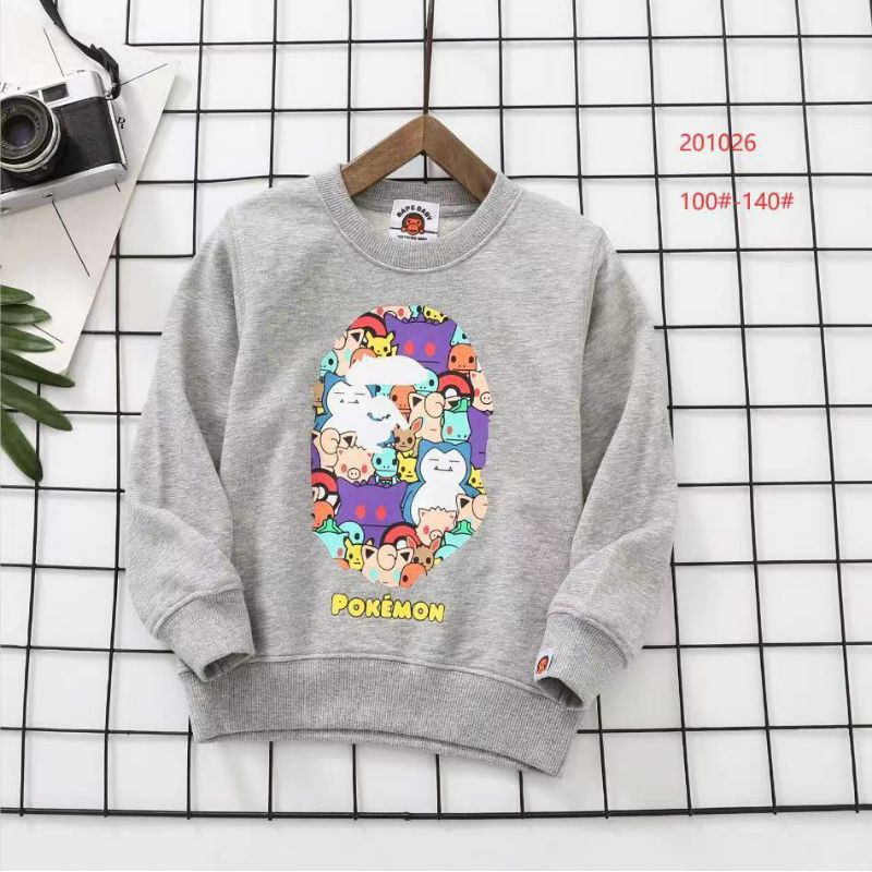 SWEATER ANAK LAKI BAPE X POKEMON  MIRROR QUALITY