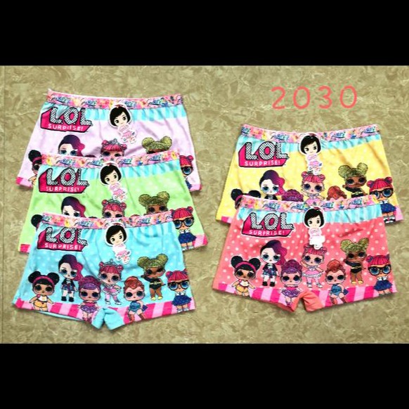 (3pcs) Boxer anak perempuan / boxer karakter / celana dalam anak