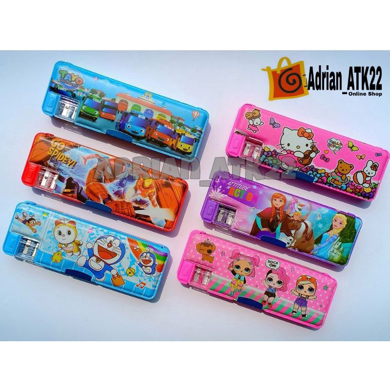 

Kotak Pensil Magnet + Serutan 2 Lubang Karakter ( RANDOM )