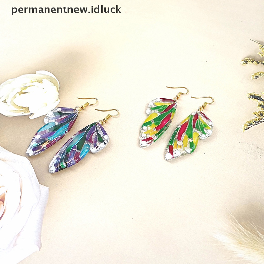 Cetakan Liontin Anting Bentuk Sayap Kupu-Kupu Bahan Silikon Resin Untuk Wanita