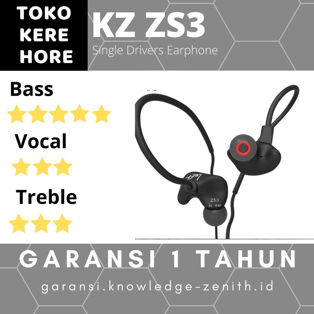 Knowledge Zenith Earphones KZ ZS3 With Mic