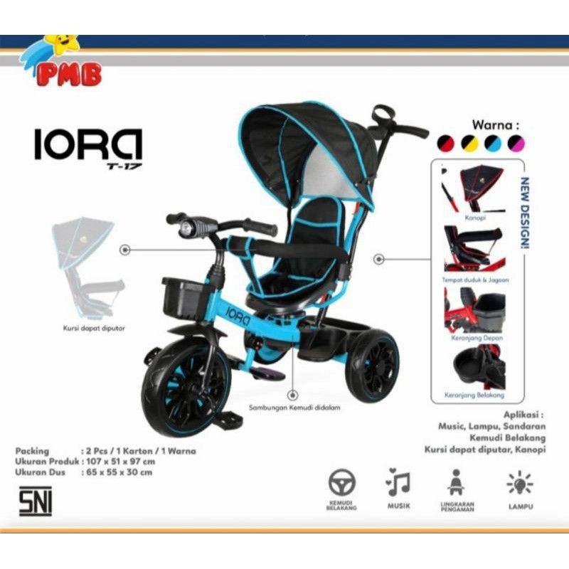 Sepeda Roda Tiga anak PMB IORA T17