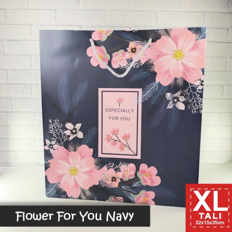

Paper Bag Tali Motif / Tas Kado Ultah - XL TALI FLOWER FOR YOU