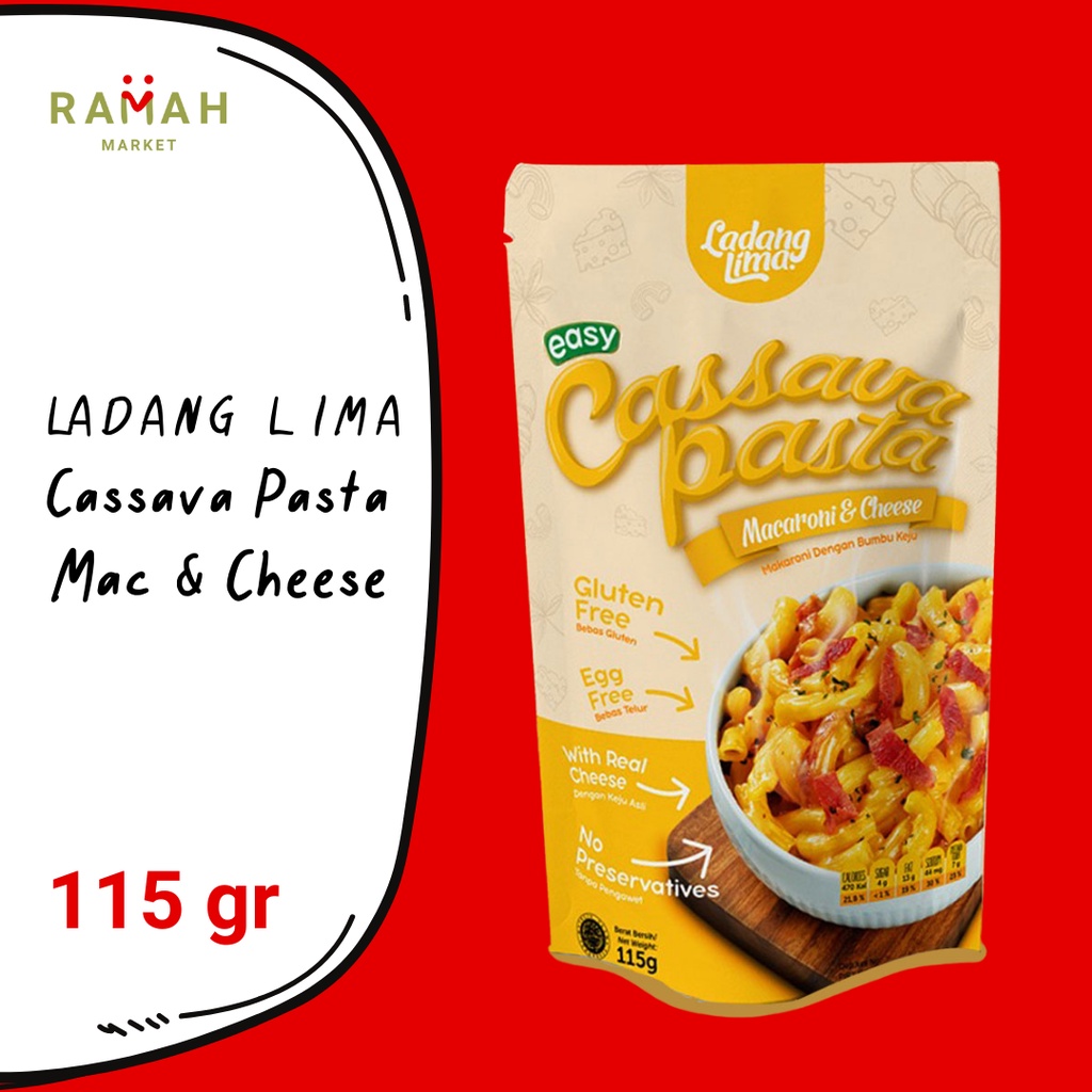 

Ladang Lima Cassava Pasta Mac and Cheese 115gr