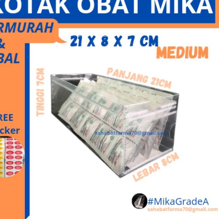 

G0D Kotak obat mika apotek 21x8x7cm paket 50 pcs✸ (Best Seller)Ready stock →
