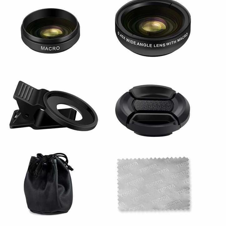 hku Lensa HP Fotografi Super Lebar Wide Angle Lens 0.45x + Macro 12.5x Untuk Smartphone Titangadget ,-2