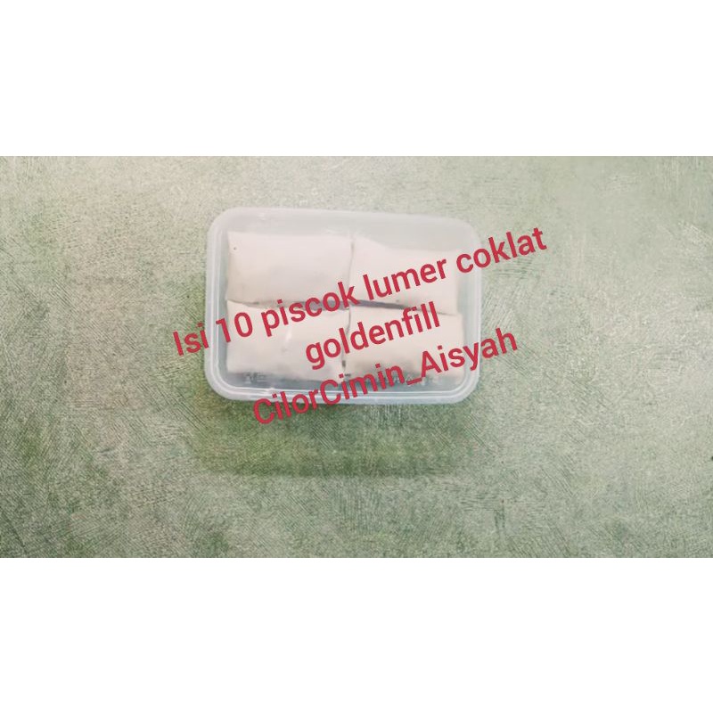 PREMIUM PISCOK Lumer coklat goldenfill (isi 10) khusus via gojek/grab