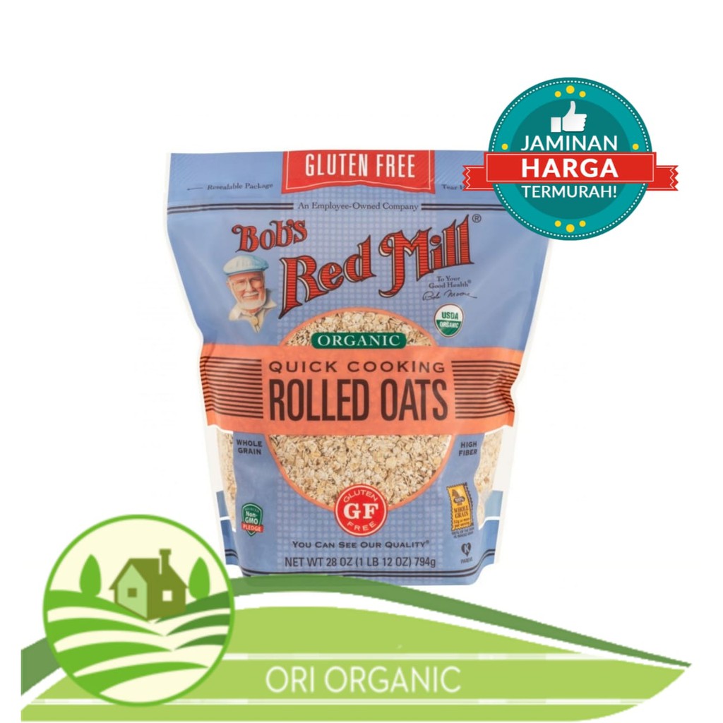 

Bobs red mill Gluten Free Organic Quick Cooking Rolled Oats 794 g