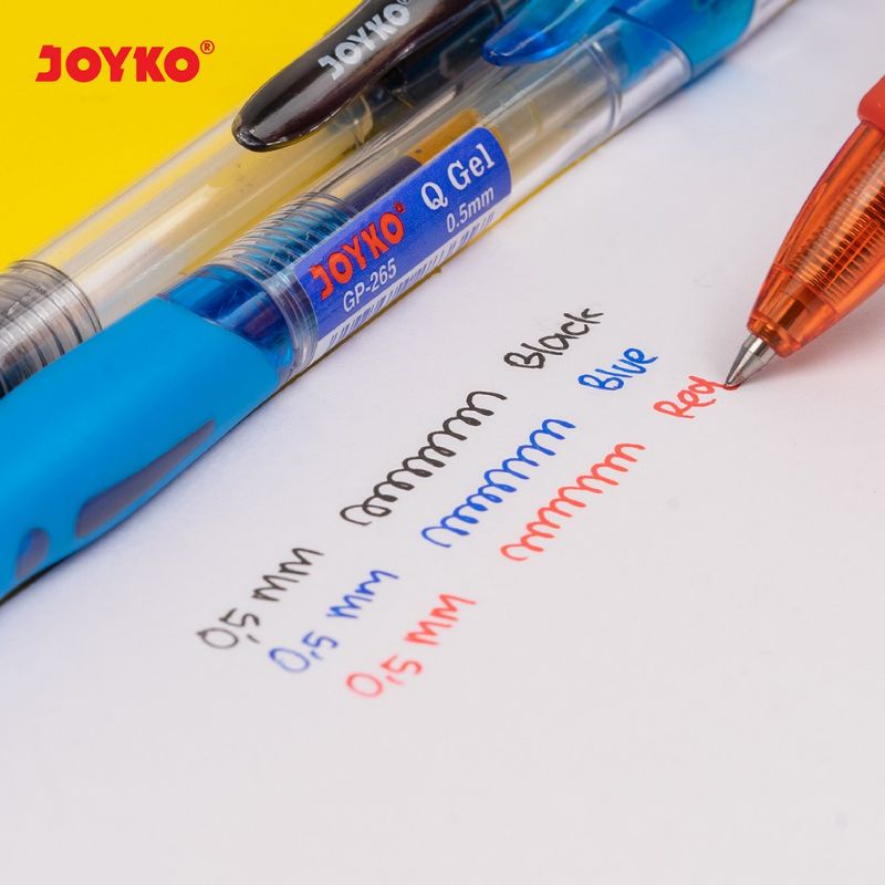 Pulpen Joyko Gel Gp-265 0.5mm Merah/Biru/Hitam