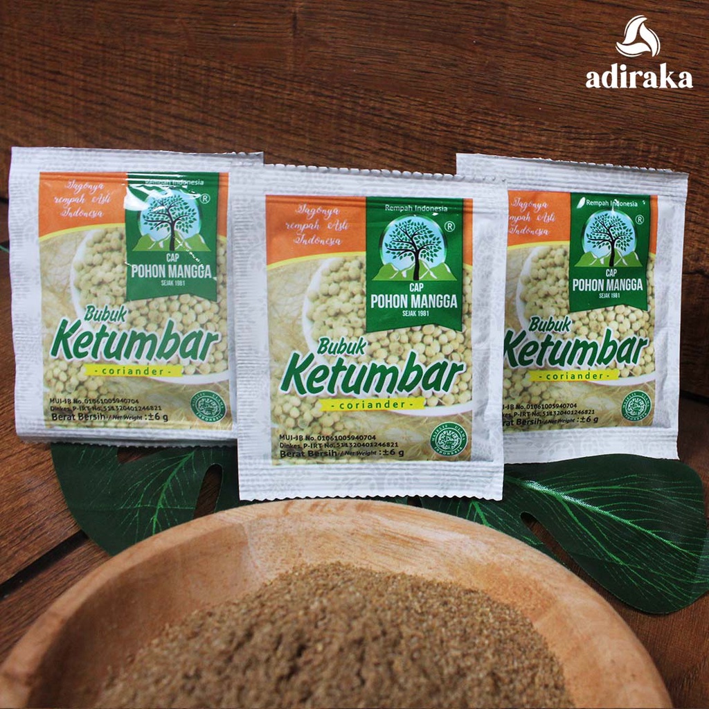 

Bubuk KETUMBAR (1 RENCENG) Bumbu Dalam Kemasan Cap Pohon Mangga - POMANG