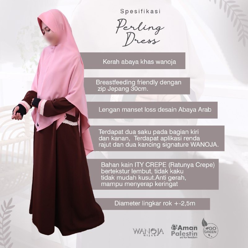 Gamis Perling Dress Wanoja Hijab