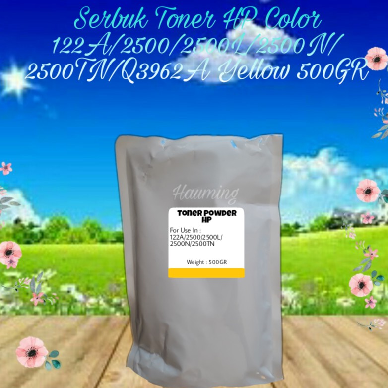 Serbuk Toner Color HP 122A For Use In LaserJet 2500 2500L 2500N 2500TN Q3964A Q3962A Yellow 500gr