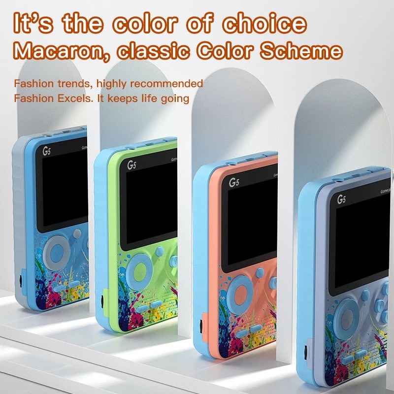 Bisa COD! G5 Console Gameboy Built-in Classic 500 Game in 1 Portable Game Player 1/2 PLAYER
