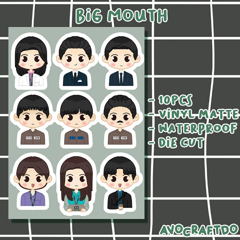 [ AVOCRAFTDO ] Sticker Kdrama Big Mouth die cut