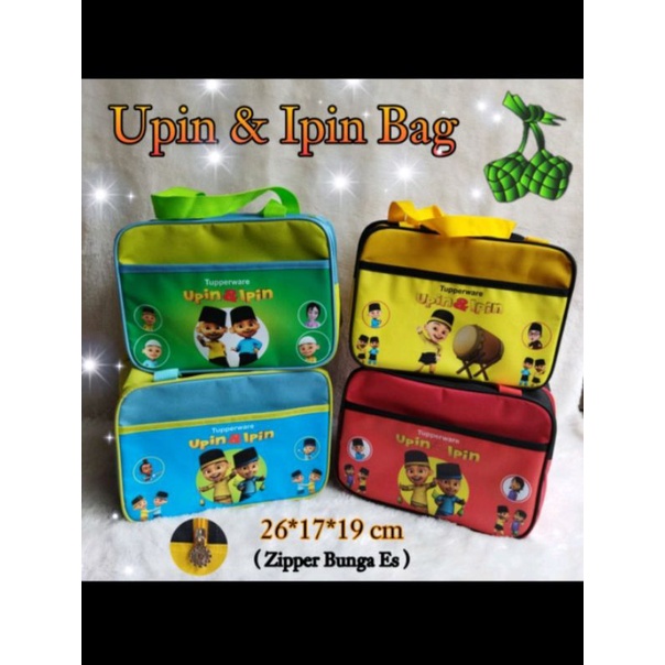 Tas bekal anak karakter Upin&Ipin (zipper bunga es)