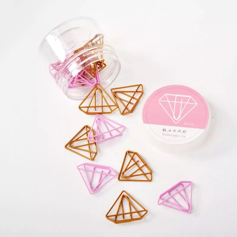 

Paper clip lucu colorful klip kertas foto metal binder clip diamond