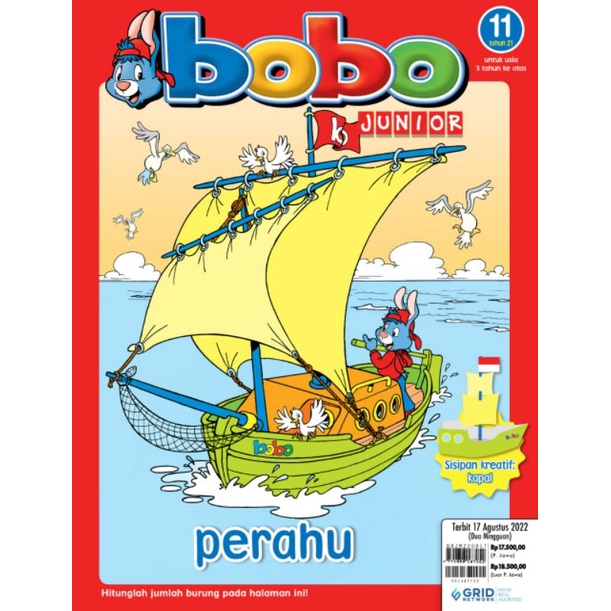 Majalah Anak BOBO JUNIOR No. 11 edisi Agustus 2022