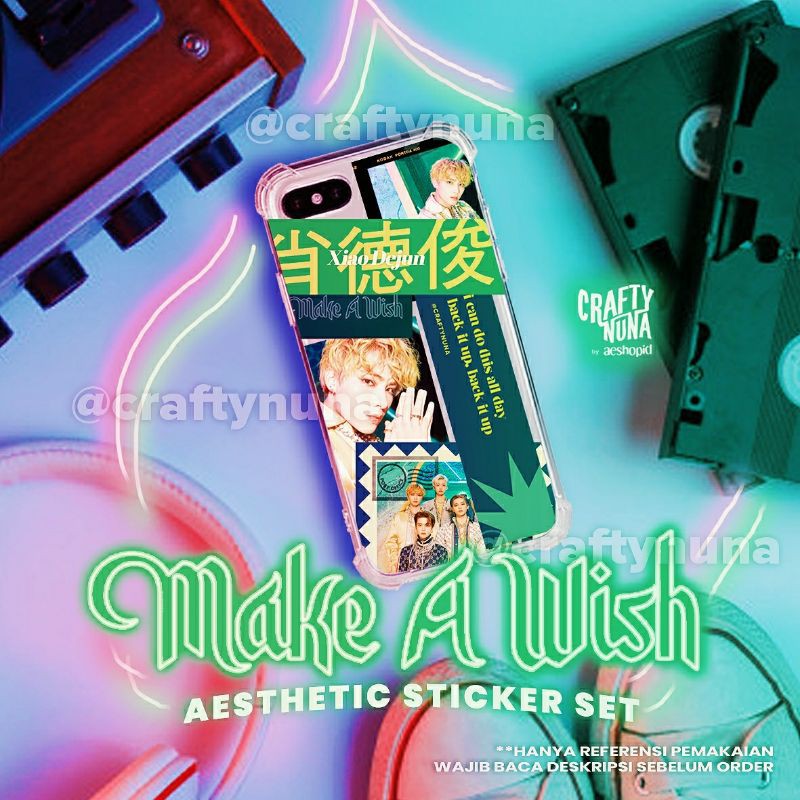 (NC-010) NCT U MAKE A WISH ✨ AESTHETIC STICKER SET by Crafty Nuna stiker deco case hp resonance 2020