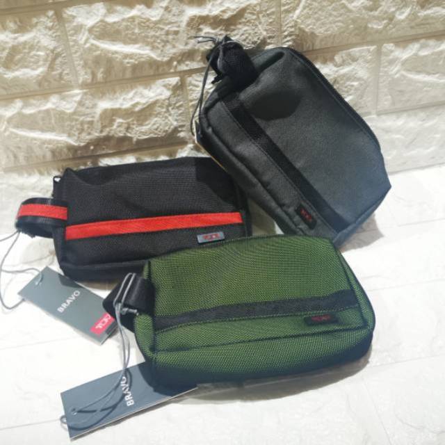 Tas tangan tumi toiletry ballistic nylon mirror quality pouch kosmetik