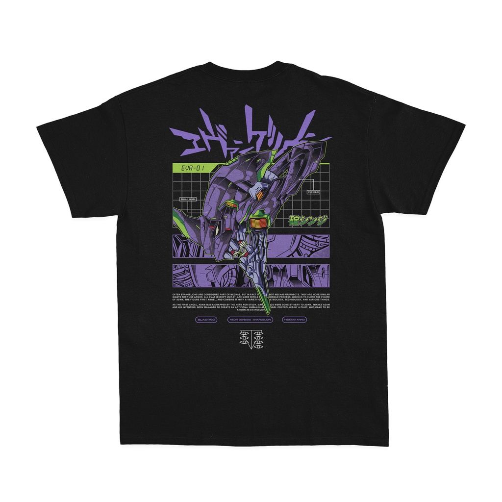 [KAOS ANIME] EVANGELION | NEON GENESIS : EVANGELION | EVA 1 | BAJU ANIME | KAOS ANIME | UNIQLO | STR