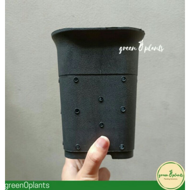 Pot NKT Kotak 12 Hitam Berlubang