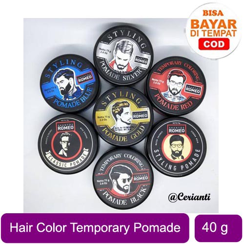 Jual Shantos Romeo Hair Color Styling Pomade Pomade Warna 40gram