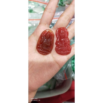 liontin kalung Budha coklat