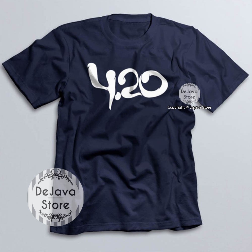 Kaos Distro 4.20 FourTwnty - Baju Musik Band Indie Tshirt Brand Clothing Premium Eksklusif | 073-NAVY