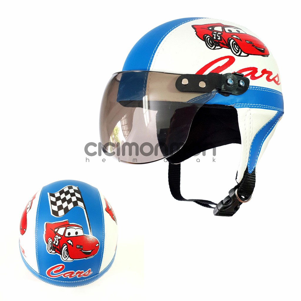 Helm Anak Retro Karakter  Cars