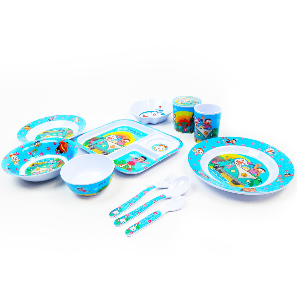 Dapurdia Tableware Children Gift Set 12 pcs Motif doraemon