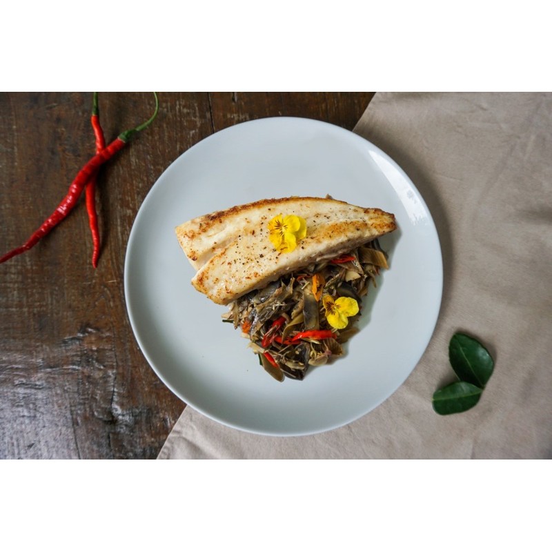 

Seared Seabass Jantung Pisang x HidrFan