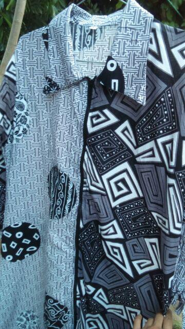 Tunik Monokrom Zipper Seling Tunic Batik Modern Seragaman Tunik Selling Monochrome
