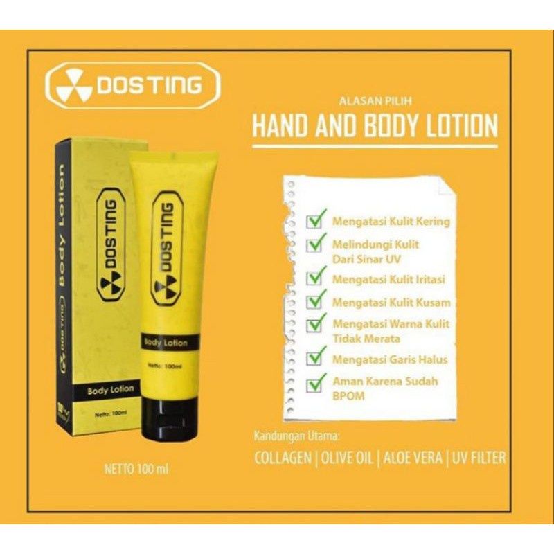 Medan Termurah + BPOM Dosting body lotion Yellow Hand and body Dosting