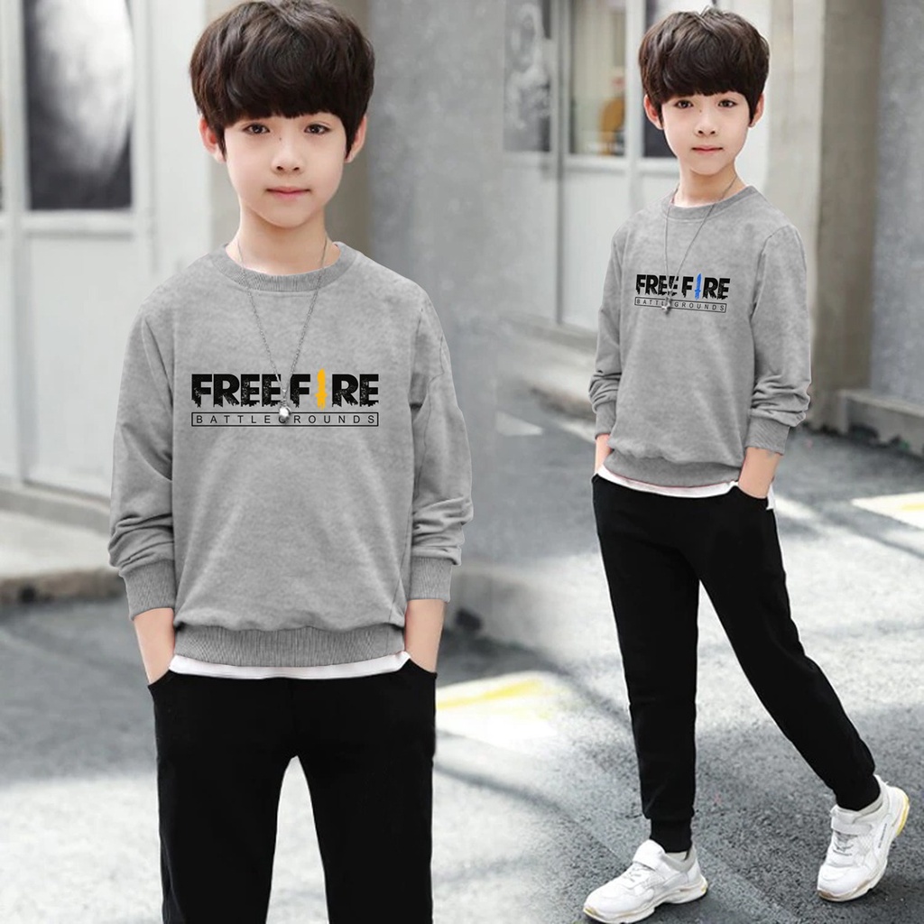 Switer Freefire Gaming / Sweater Anak Laki-laki /  Sweeter Gaming Bahan Babyterry / FLAVA_STORE