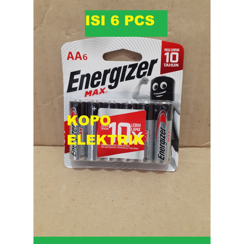 Baterai / Batre Energizer Max A2 / AA ISI 6 PCS