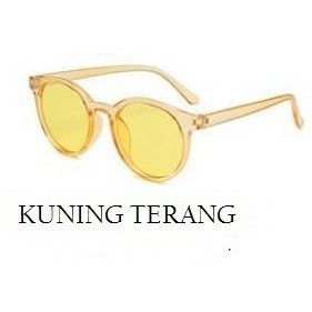⭐TasUnik88⭐ R178 Kacamata Wanita Pria Wanita Fashion Sunglasses Eyewear Frame Model Korea-LIGHT YELLOW