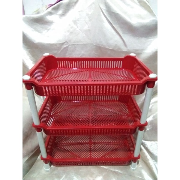 Rak cabe plastik serbaguna besar susun 3 tingkat