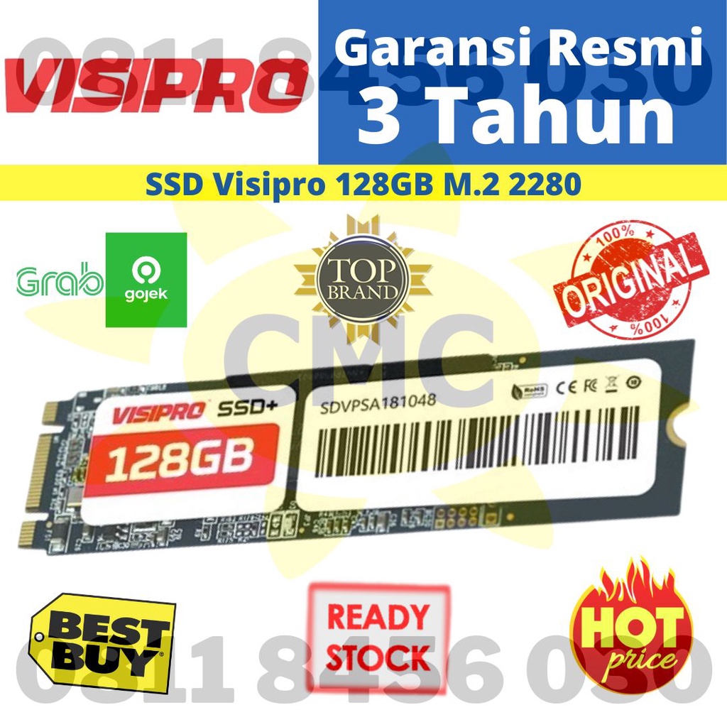 SSD VISIPRO 128GB M.2 2280 SATA RESMI ORIGINAL