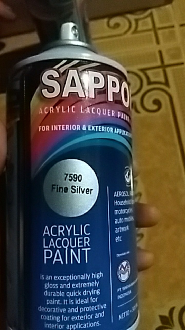 Fine Silver 7590 Dasaran Silver -- Sapporo Spray Paint Cat Semprot Aerosol