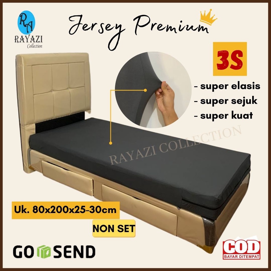 SARUNG KASUR / SPREI SLETING & KARET JERSEY PREMIUM UK 80X200X25-30CM SPRINGBED