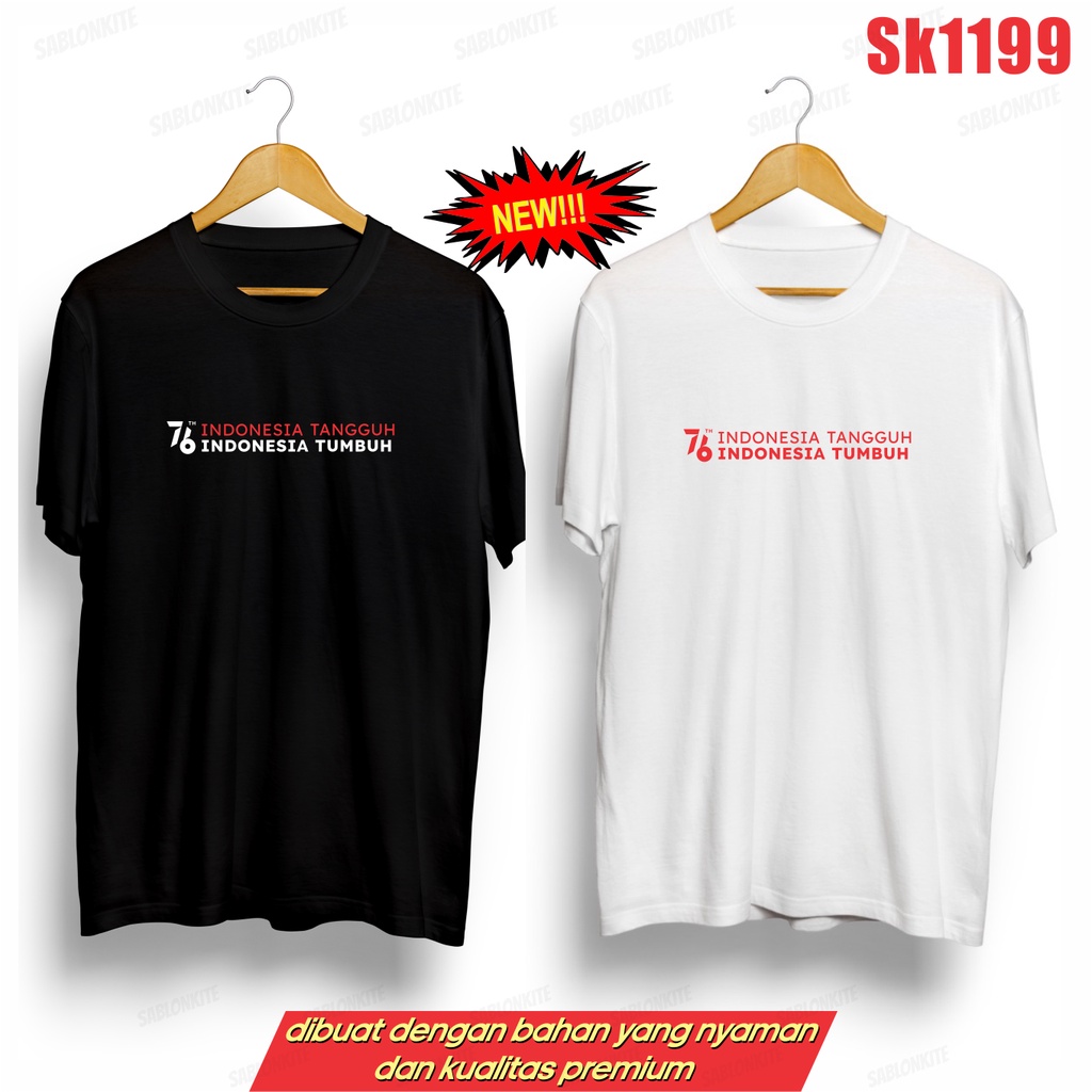 MURAH!!! KAOS 76 TH INDONESIA TANGGUH INDONESIA TUMBUH SK1199 UNISEX