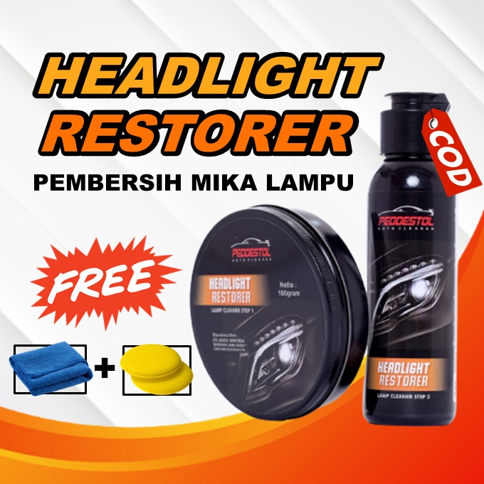 Poles lampu mobil depan headlight restorer pengkilap kaca lampu mobil headlight restorer lamp pember
