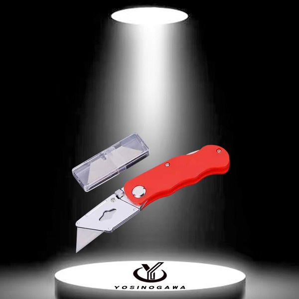 

Hadir Pisau Cutter Lipat, Foldable Cutter Knife Refil Isi 5 Pcs -Yosinogawa Bergaransi